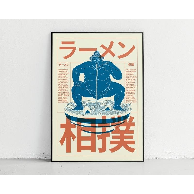 Японское Современное Искусство Токио Холст Постер Рассвет Волна Гора Фудзи Монстр Настенные Художественные Принты для Современной Гостиной Домашний Декор 21X30cm Unframed