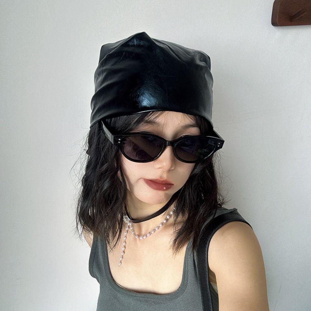 Headband Small Square Scarf Y2k Print Scarves Retro Silver Turban  Female