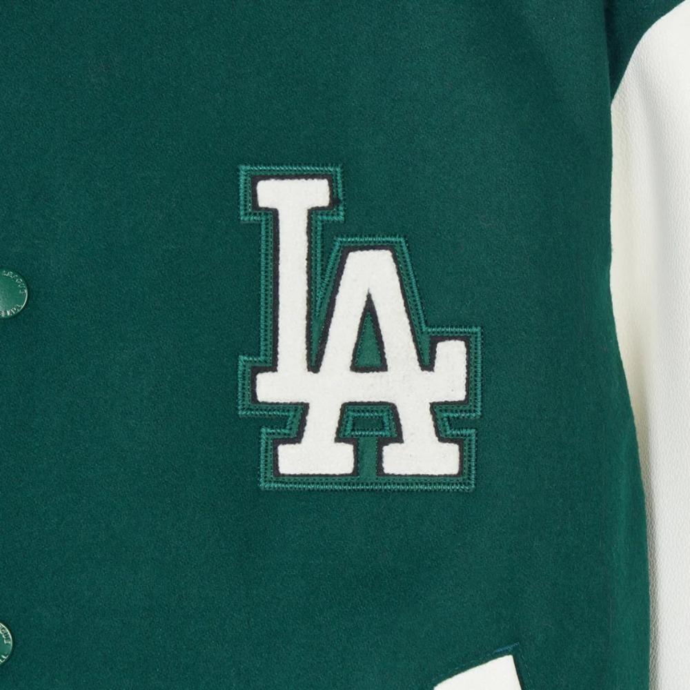 New MLB SS24 Baseball Jacket Unisex Green 3AJPV0141-07GND