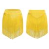 Womens Salsa Dance Costume Elastic Waist Tiered Tassel Skirt Latin Performance Competition Outfit Party Wear