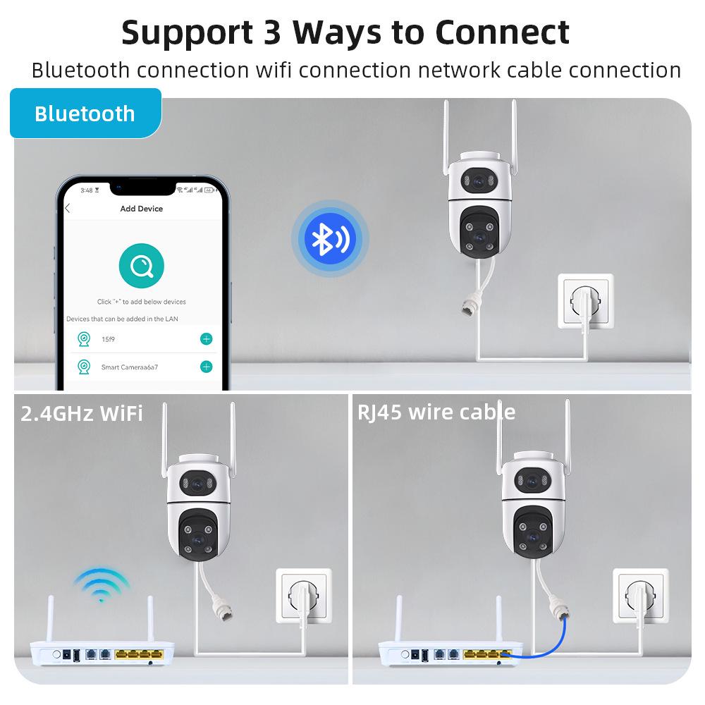 ICSEE Dual-Screen WiFi 8MP Outdoor Ultra-Clear Binocular Camera Monitor