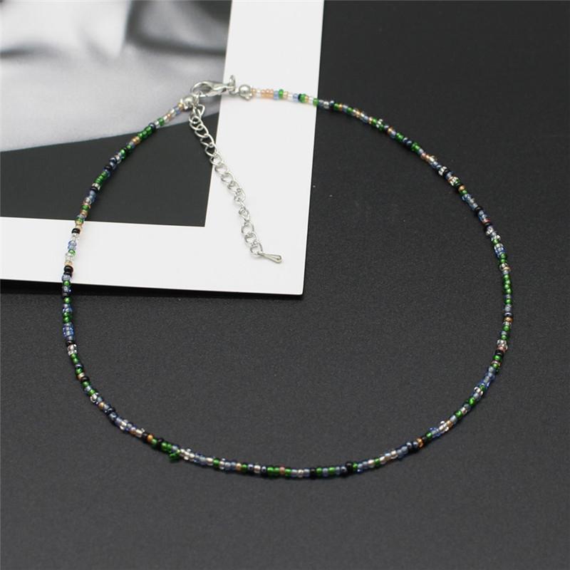 New Korean Sweet Colorful Chokers Collar Boho Seed Beaded Clavicle Necklaces for Women Girls Trendy Jewelry