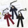 Chemise de travail professionnelle pour femmes col de chemise business noir petite cravate nœud papillon