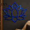 Acrylic Lotus Mirror Wall Sticker Sticker, Flower Decal, Zen Style Chinese Ornament Self Adhesive Decoration for Living Room Bedroom Yoga Studio