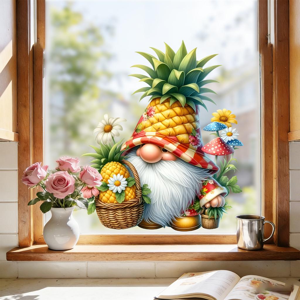 Ananas Zwerg Schlafzimmer Glastür Aufkleber