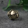 Copper Fierce Double Sided Leopard Head Bell Small Ornaments Desk Feng Shui Decorations Brass Keychain Pendants Home Pet Bell