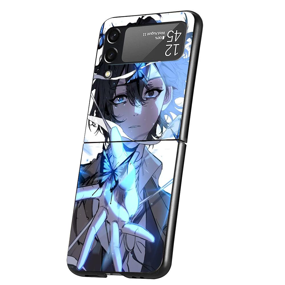 Bungo Stray Dogs Dazai Cover Phone Case For Samsung Galaxy Z Flip 7 6 5 4 3 5G Flip7 Flip6 Flip5 Flip4 Flip3 Black Fundas Shell