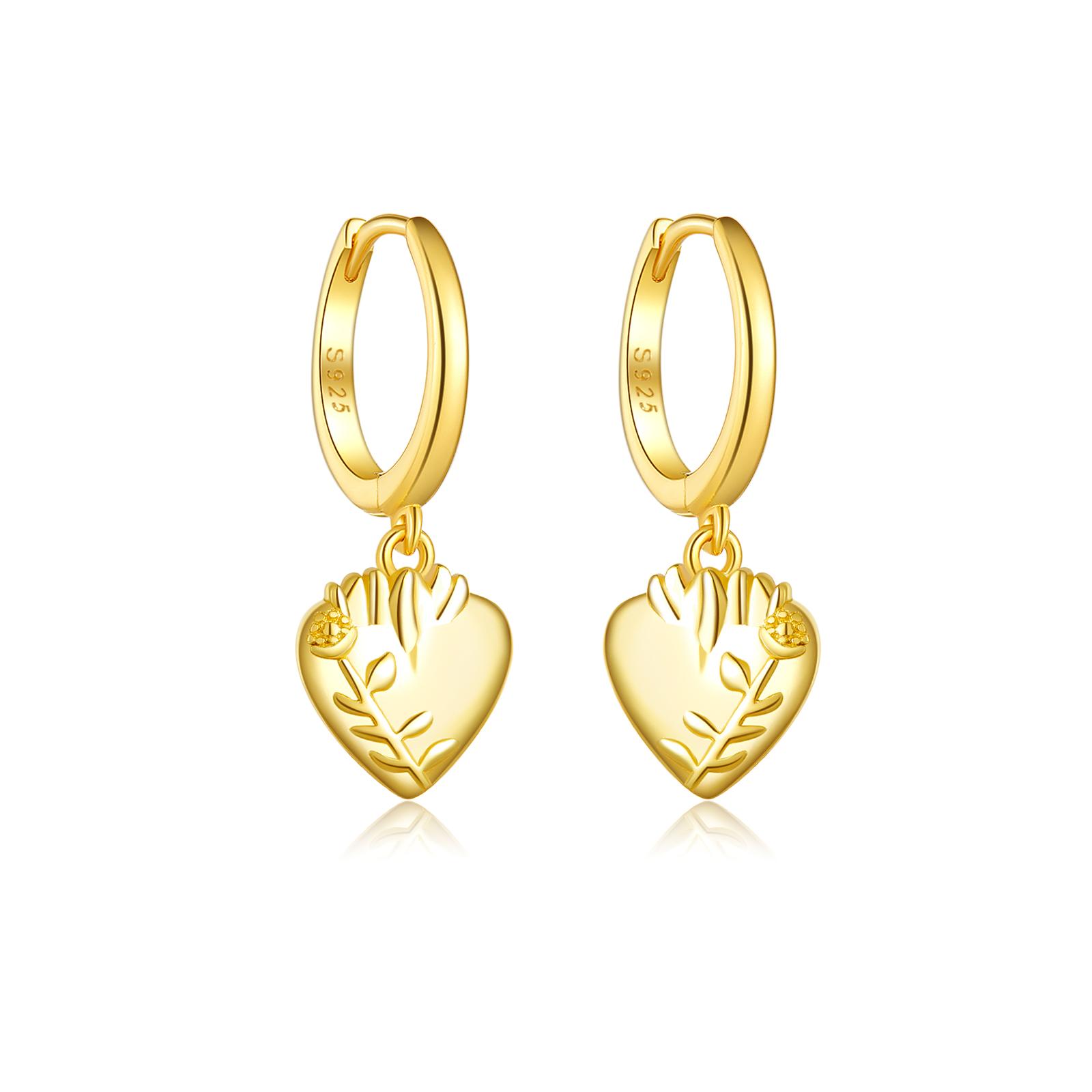 

ANDYWEN Серьги-кольца из стерлингового серебра 925 пробы, женские модные серьги, подвеска в форме сердца с кубическим цирконием, ювелирные украшения M