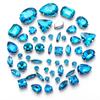 Mixed 50 Rhinestones Single Claw Glass Hand Sewing Drill Claw Drill DIY Wedding Decoration Clothing Crystal Buckle Rhinestone Sew on Beads