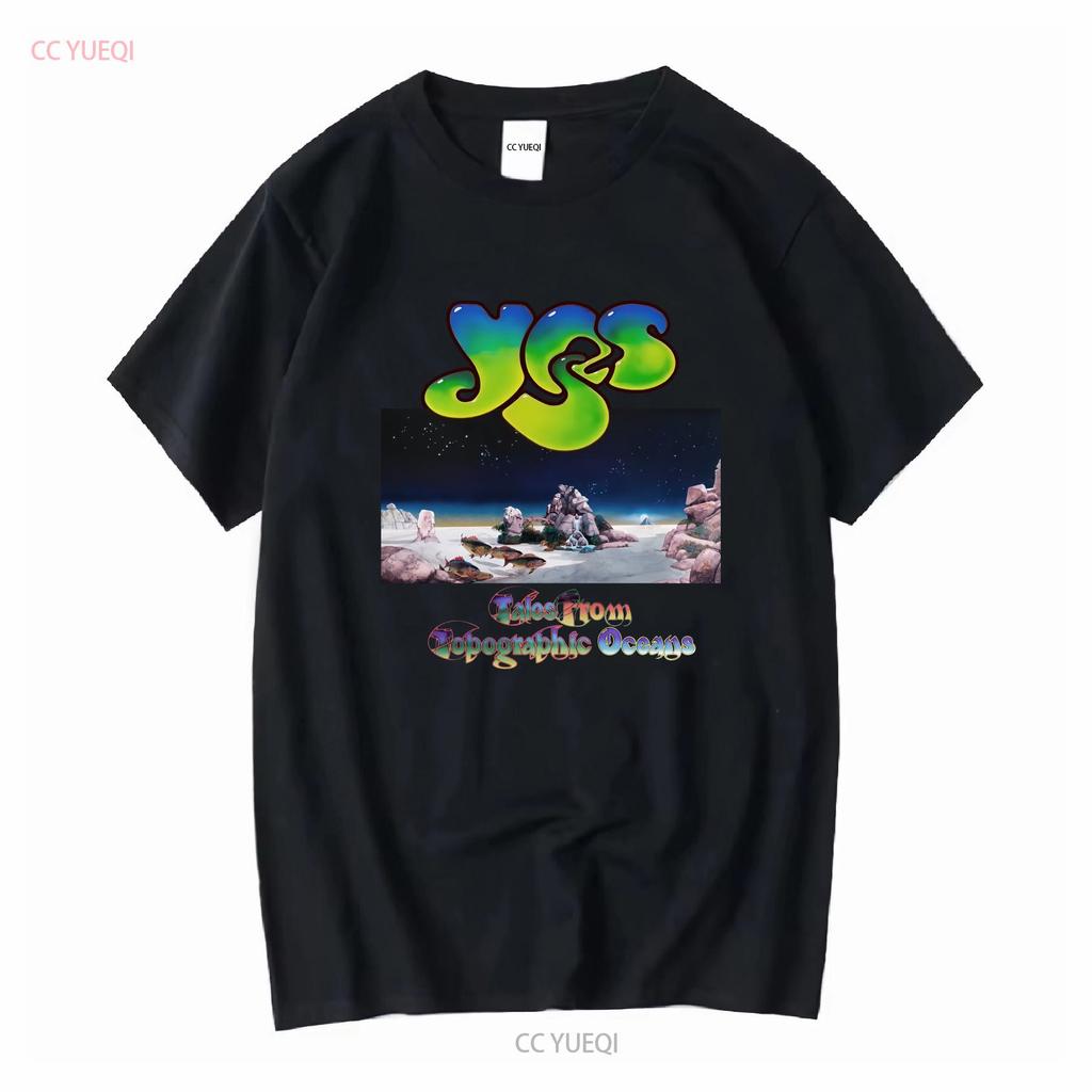 Yes Tales From Topographic Oceans Jon Anderson Steve Howe Chris Squire T Shirt long sleeves vintage Washed Slightly Stretched