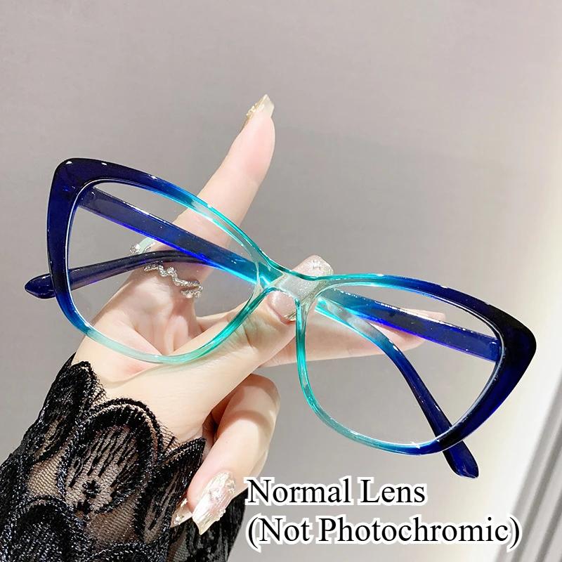 Kvinner Utendørs Fotokromatiske Nærsynthetsbriller Unisex Vintage Katteøye Minus Dioptri Briller Utendørs Nærsynthet Solbriller for Damer