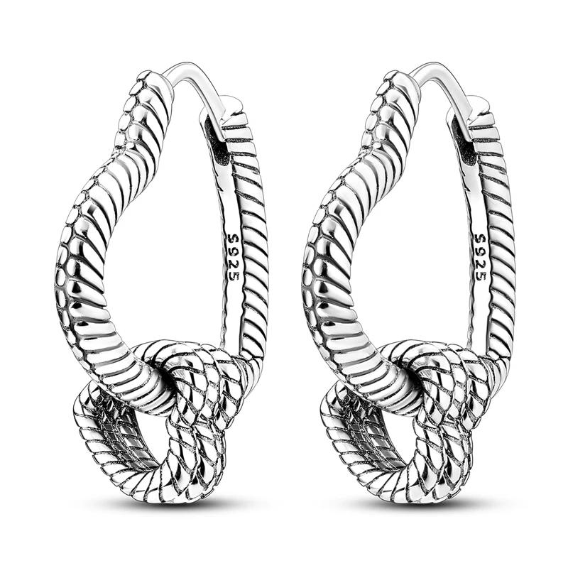 925 Sterling Silver Love Feather Moon Star Heart Earrings Fit Original Charms Hoop for Women Girls Stud Earring Jewelry Gifts