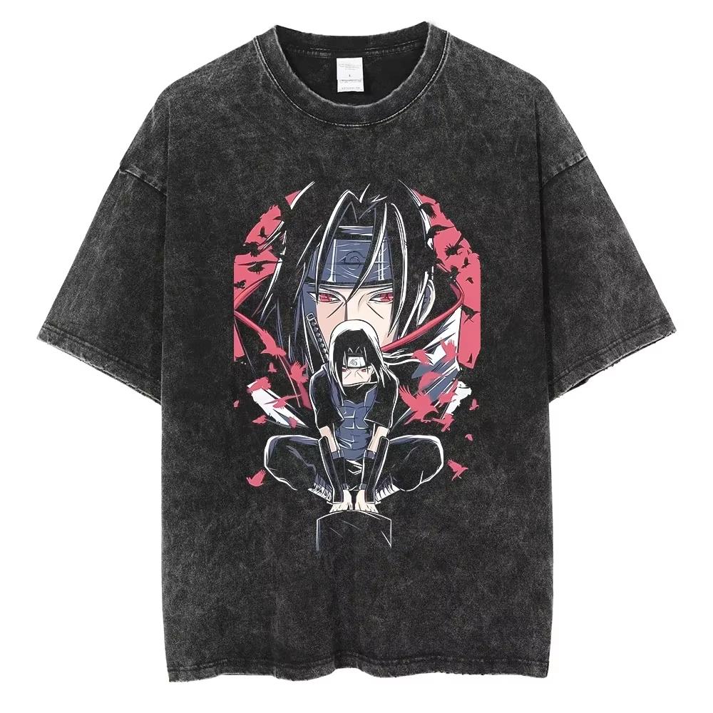 New Hip Hop Vintage Tshirt Men Streetwear Harajuku Japanese Anime Print Tshirt Summer Fashion Short Sleeve Cotton T Shirt