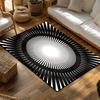 Tuniu Black White Geometric Rug Modern Home Floor Carpet Mat Room Decor