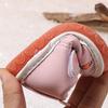 Winter Fleece-Lined Baby Girl Shoes, Toddler Princess Shoes, Soft-Soled Infant Walking Shoes, 0-1 to 2 Years Old Leather Squeaky Shoes.