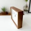 KATOMOKU Dual-use clock 2 Walnut km-53WA Wall clock with continuous second hand 22 x 17 x 5 cm
