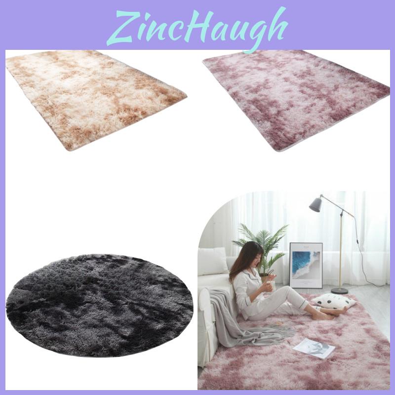 Nordic Style Round Carpet For Bedroom And Living Room Polyester Fiber Material Hand Washable