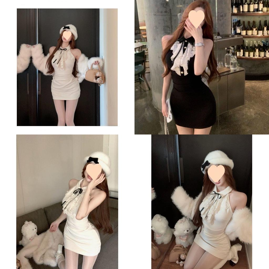 Street Style Lace Panel Off Shoulder Bodycon Dress For Autumn Women
