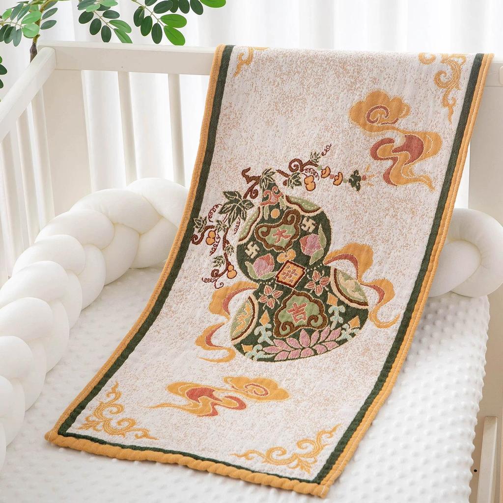 Ethnic Style Oversized Cotton Face & Bath Towel - Soft, Breathable & Absorbent