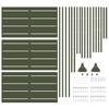 Privacy Screen Olive 100 X 50 X 180 Cm Steel