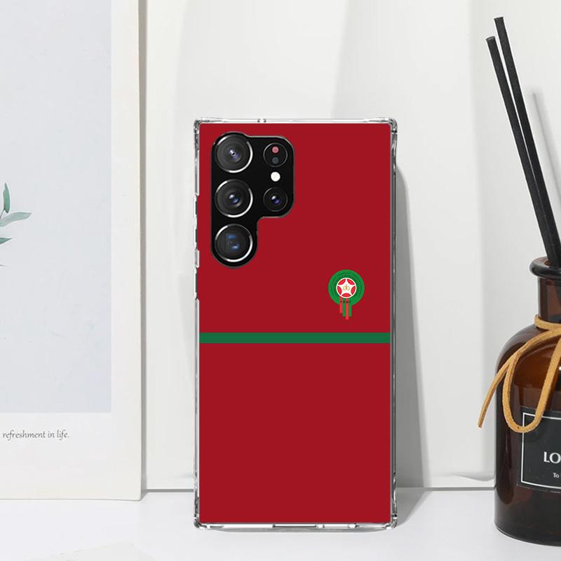 Morocco Flag Phone Case For Samsung Galaxy S25 S24 S23 S22 Ultra S21 FE S20 Plus S10 + S10E Art Fundas Back Cover S24 S23 S22 S2