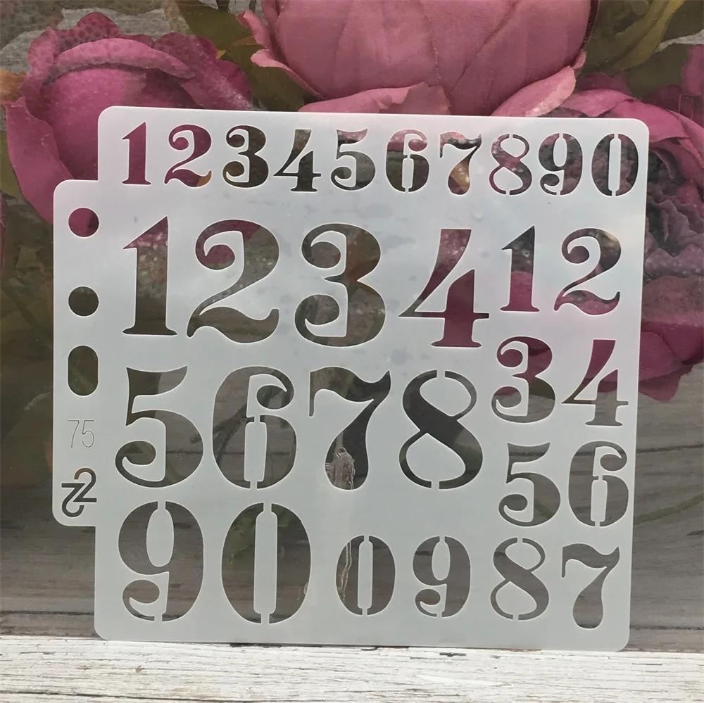 

13cm Number Digit 0-9 DIY Layering Stencils Painting Scrapbook Coloring Embossing Album Decorative Card Template
