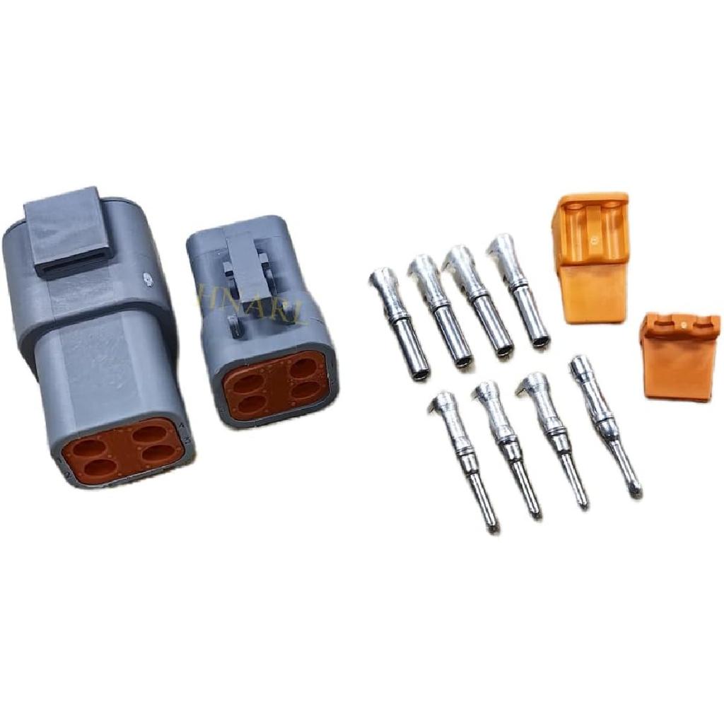 4 Pin DTP Wire Connector DTP06-4S DTP04-4P Female And Male Waterproof Connectors Deutsch DTP 4 Way Gray Plug Electrical Connector