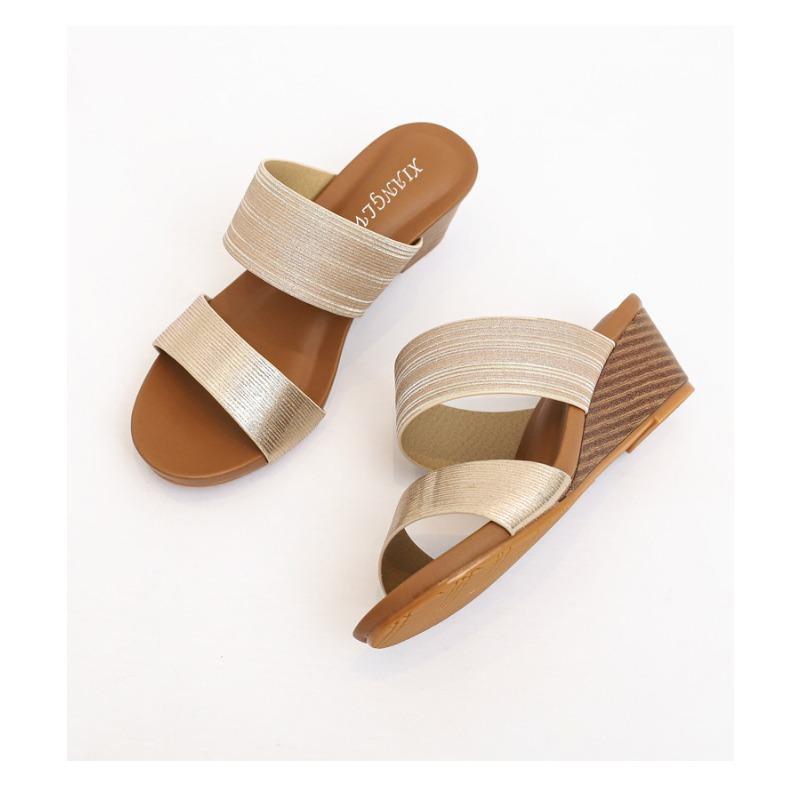 Sandale femei papuci cool femei moda de vară fund gros toc înalt fund gros toc înclinat pantofi dama