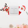 1PC Christmas Wall Stickers Self-adhesive Santa Claus Reindeer Switch Decorative Switch Stickers for Christmas Decoration