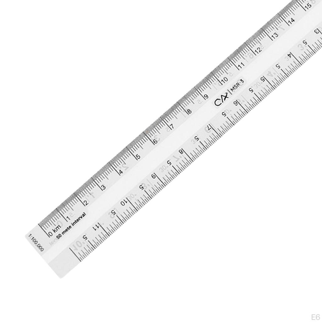 Acrylic Clear Ruler Accurate Educational 1:24000 Reading Portable Learning Maptool for Utm, Usng,