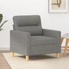 Vidaxl Armchair, Dark Gray, 60 Cm, Upholstered In Fabric