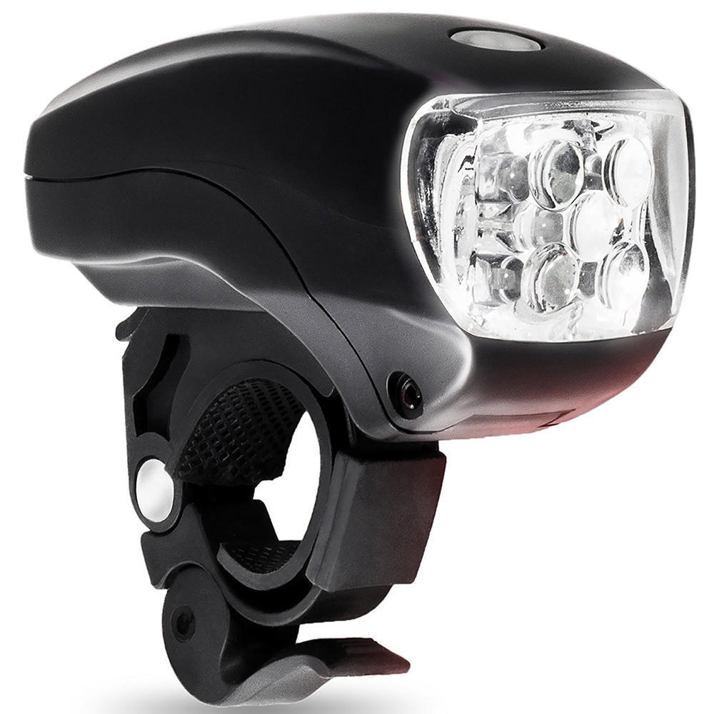 New Cycling Bike Bright 5 LED Front Light Lamp 3-Modes Torch