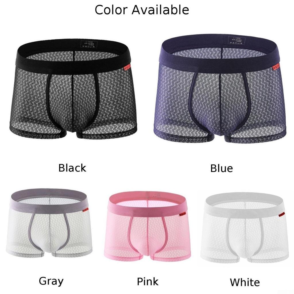 Middle Elasticity Men Underwear Middle Waist Nylon Panties