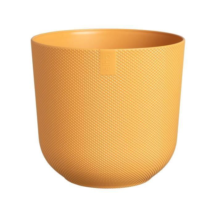 ELHO Blumentopf Jazz Rund - Gelb - Ø 34,5 x H 32 cm - Innenbereich - 100% recycelt