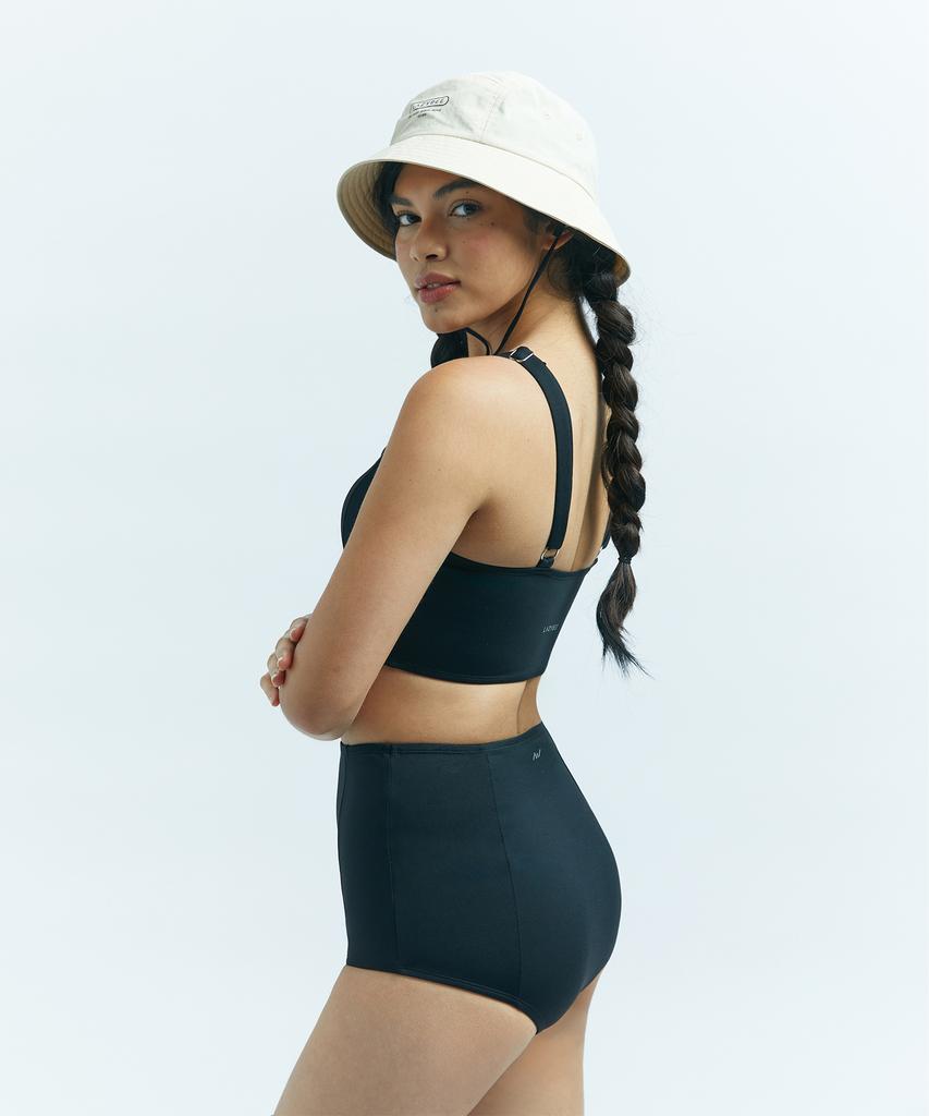Leijibi Up10Tion High-Waisted Bikini Set Black
