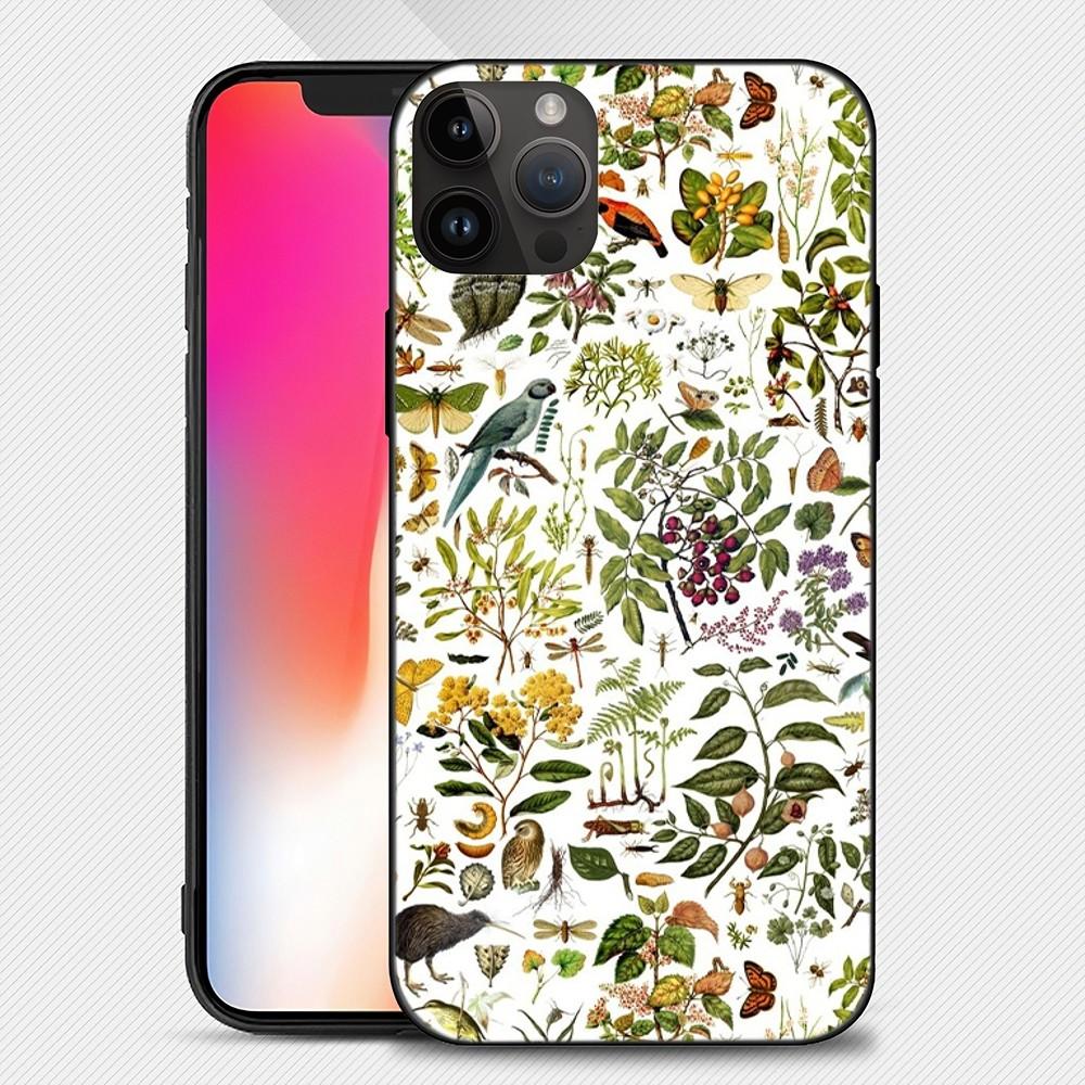 Garden Birds Phone Case Iphone15 14 13 12 11 Pro Max Mini X 7 8 Soft Case