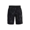 Under Armour Project Rock Johnson Logo Print Straight-Leg Sports Shorts Men Bottoms Black 1377438-001