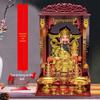 Estatua de Cerámica del Dios de la Riqueza y del Dios Marcial Guan Gong para Decoración del Hogar y la Oficina