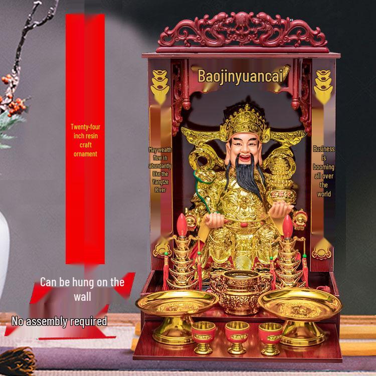 Estatua de Cerámica del Dios de la Riqueza y del Dios Marcial Guan Gong para Decoración del Hogar y la Oficina