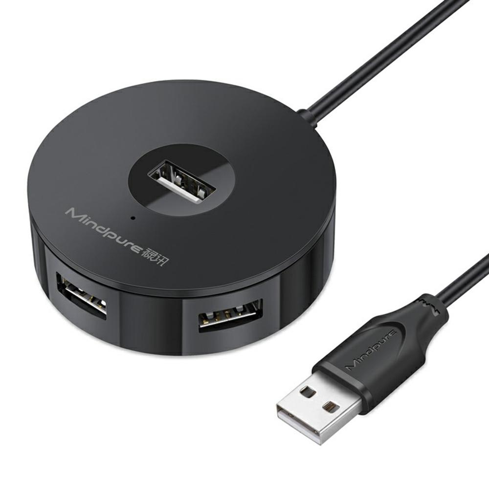 

MINDPURE US018 0.3m USB to 4 X USB2.0 Docking Station Laptop Computer USB Hub Adapter Black