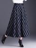 Plaid Pleated A-Line Skirt, Winter 2025 High-Waisted Slimming Style
