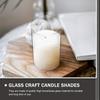 FRCOLOR Glass Candle Holder, 2-Piece Set, Clear Candle Shade, Glass Candle Cover, Windproof, for Candle Holders, Decorative Fixtures