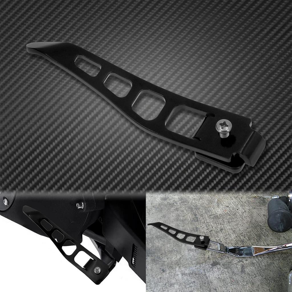 Motorcycle Kickstand Extension Kit Fit For Harley Dyna Street Bob FXDB Fat Bob FXDF Low Rider FXDL 1993-2017 (Black)