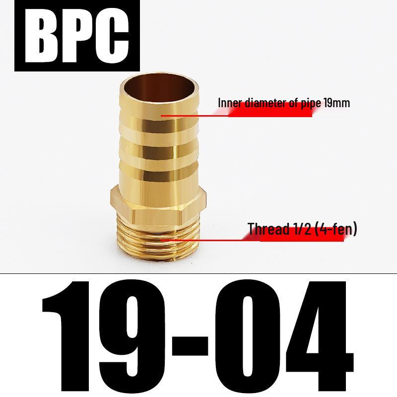 All-Copper Male Thread Fittings: Pagoda Head, PC6/8/10, 4-Point & 6-Point for Water/Gas Hoses