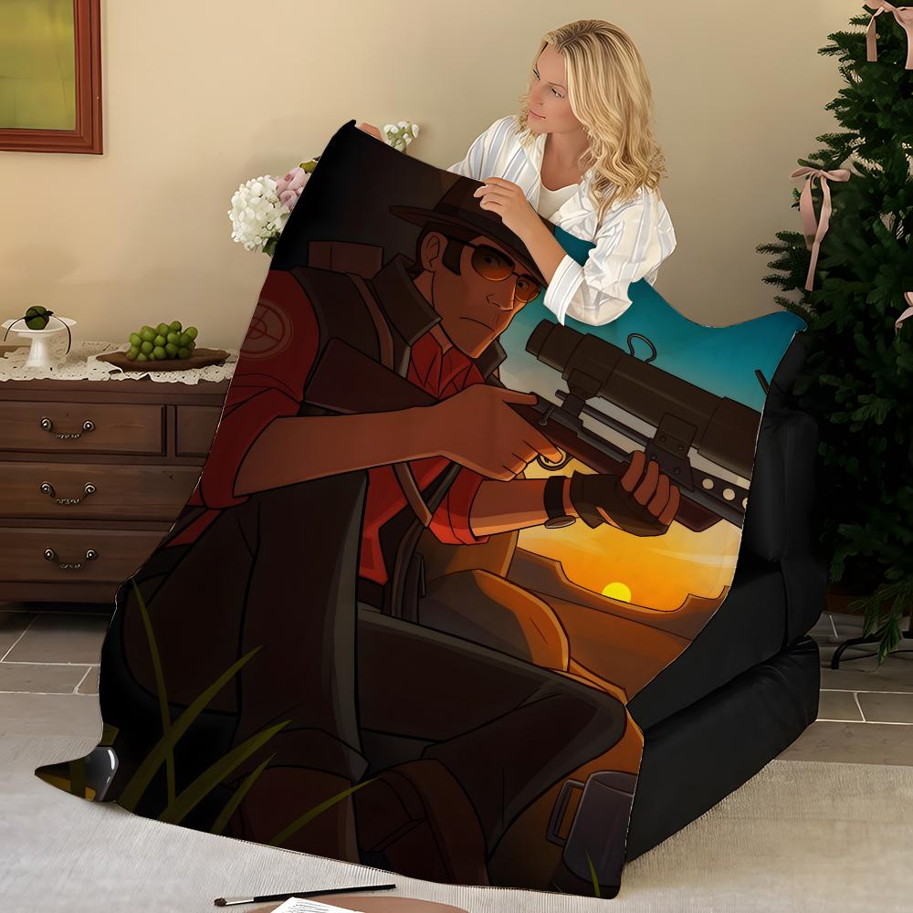 Game T-Team F-Fortress Throw Flannel Blanket, Soft Warm, Durable & Washable cute Cool