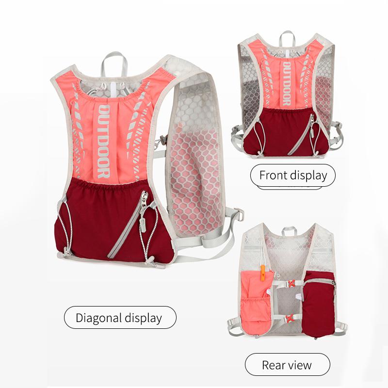 

Cycling Hydration Vest Reflective Running Backpack Lightweight Sport Bag for Mountain Biking and Travel