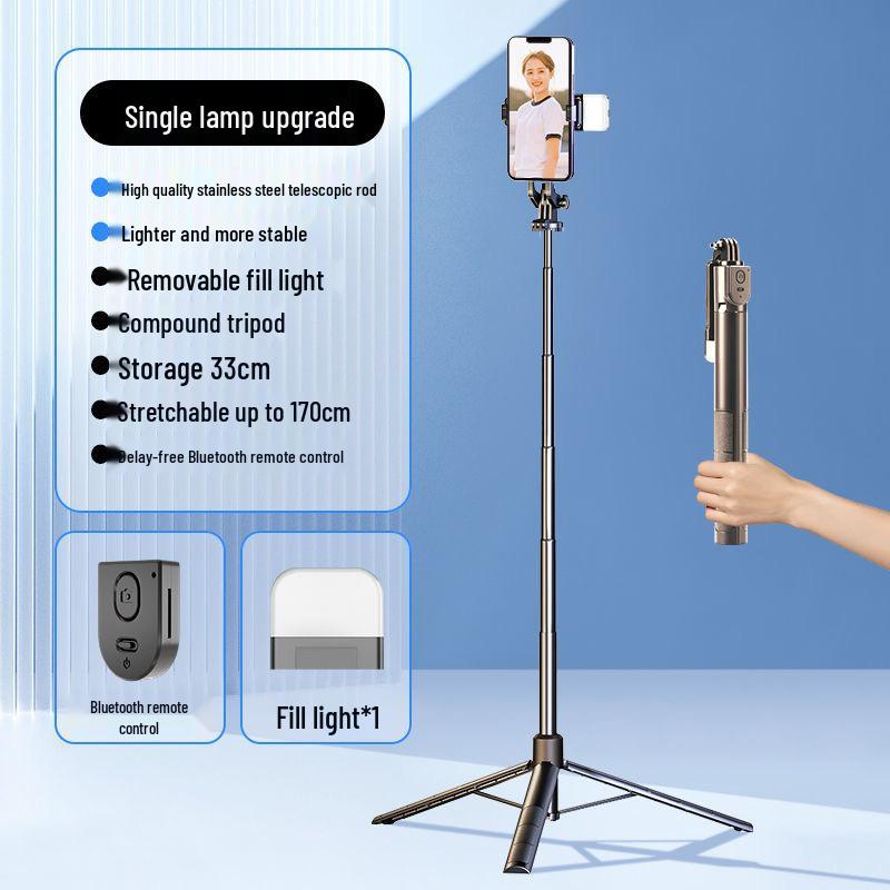 Bluetooth Selfie Stick Tripod: Portable, Telescopic, Universal for Live Broadcast and Photography