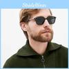 Óculos de Sol Quadrados Fashion Uv400 Para Homens Mulheres Armação Preta Com Lentes Ac Cinza Para Dirigir e Viagem