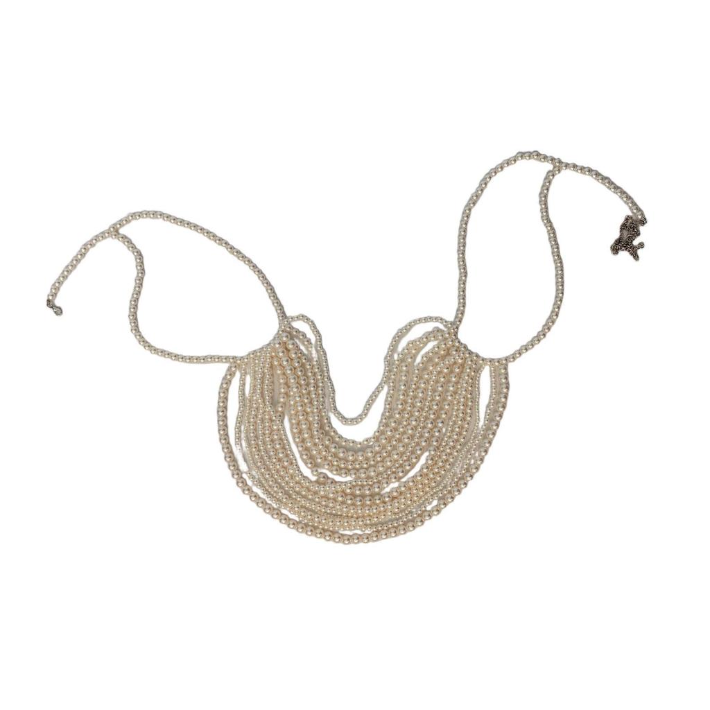 Beaded Body Chain Bra Jewelry Beach Accessories Chest Bikini for Carnival