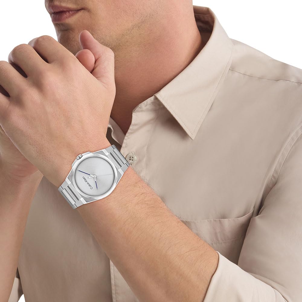 Calvin Klein 25200456 Relógio Prateado META-MINIMAL Masculino
